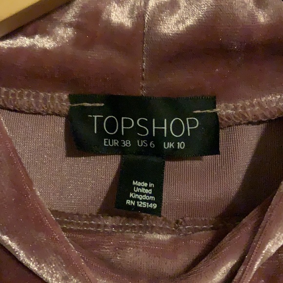 Crushed velvet style mock neck top - Picture 3 of 3